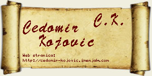 Čedomir Kojović vizit kartica